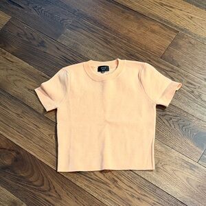 VICI Peach Short Sleeve Knit Tee Sz S
